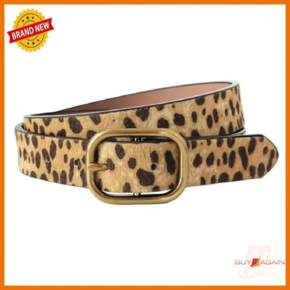 Genuine Leather Belt with Needle Buckle, Fits 26-44 Inch Waist